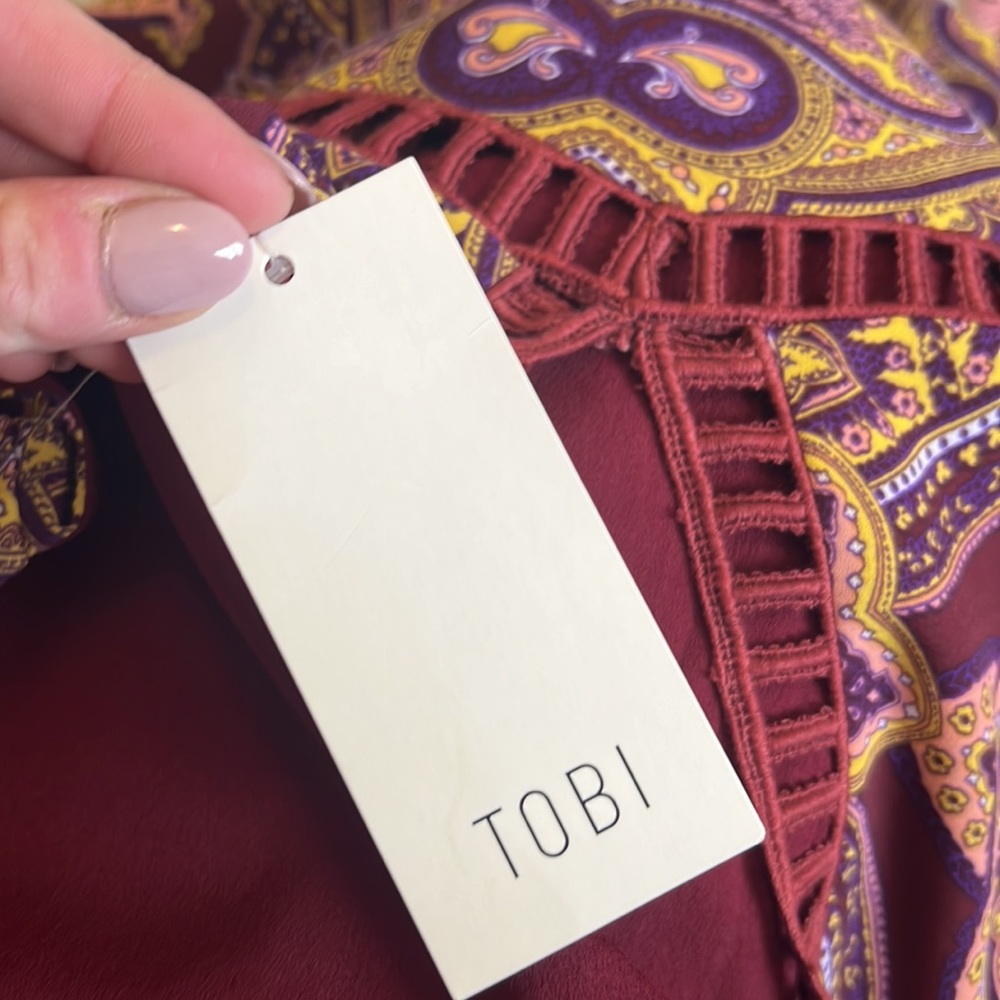 TOBI Retro Paisley Mini Dress | XS - Picture 5 of 7